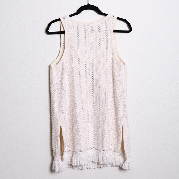 Knitted & Knotted Boho Crochet Knit Fringe Tunic - Picture 7 of 8